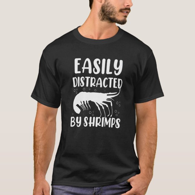 T-shirt Crawfish de fruits de mer facilement distrait 1 (Devant)