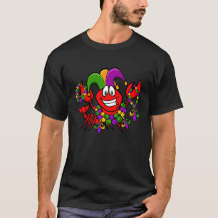 T-shirt Crawfish Mardi Gras Tee Jester Lobster Crayfish Fa