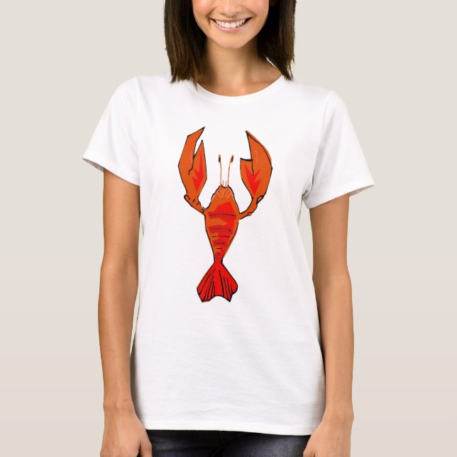 T-shirt Crawfish ou homard en rouge (Devant)
