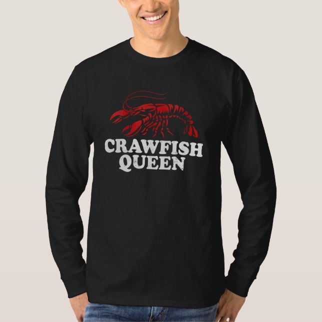 T-shirt Crawfish Queen Crawfish Boire Mardi Gras Cajun Par (Devant)