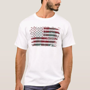T-shirt Crawford Nom American Flag Scottish Clan Tarta