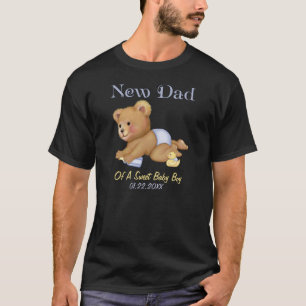 T-shirt Crawling Teddy - Nouveau père du garçon - Personna