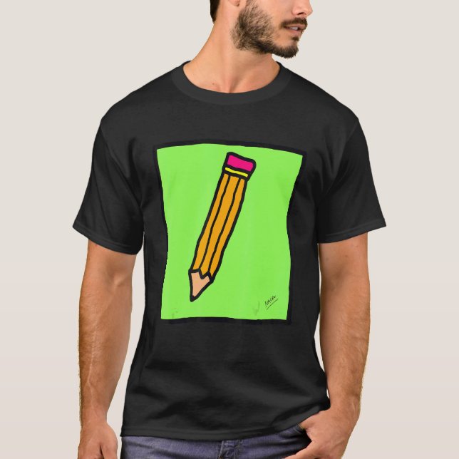 T-shirt Crayon amusant (Devant)