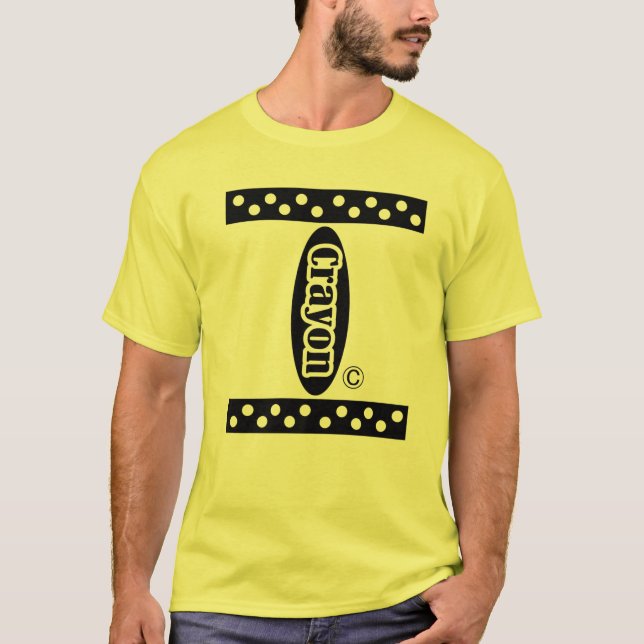 T-shirt Crayon citron jaune Boîte Halloween Costume Couple (Devant)
