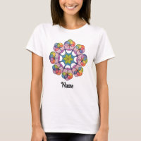 Crayon coloré dessiné géométrique Mandala Customis