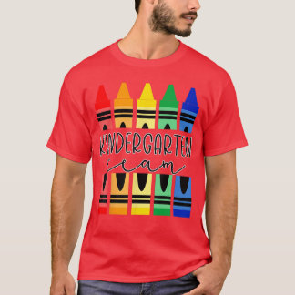 T-shirt Crayon Coloré Kindergartenamee pour chaque Étudian