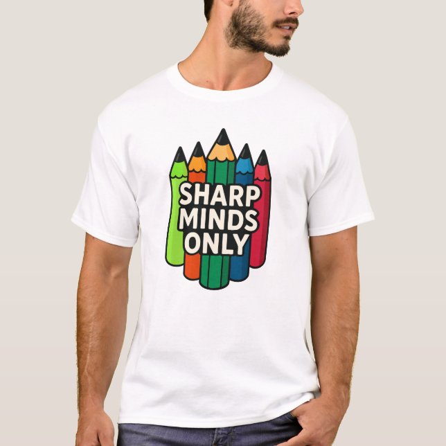 T-shirt Crayon coloré uniquement (Devant)