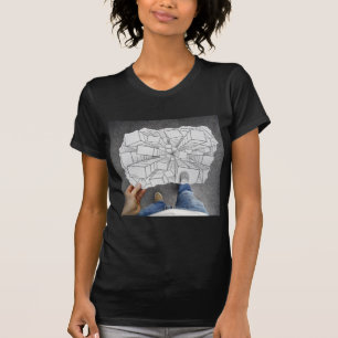 T-shirt Crayon contre l'appareil-photo - vertige