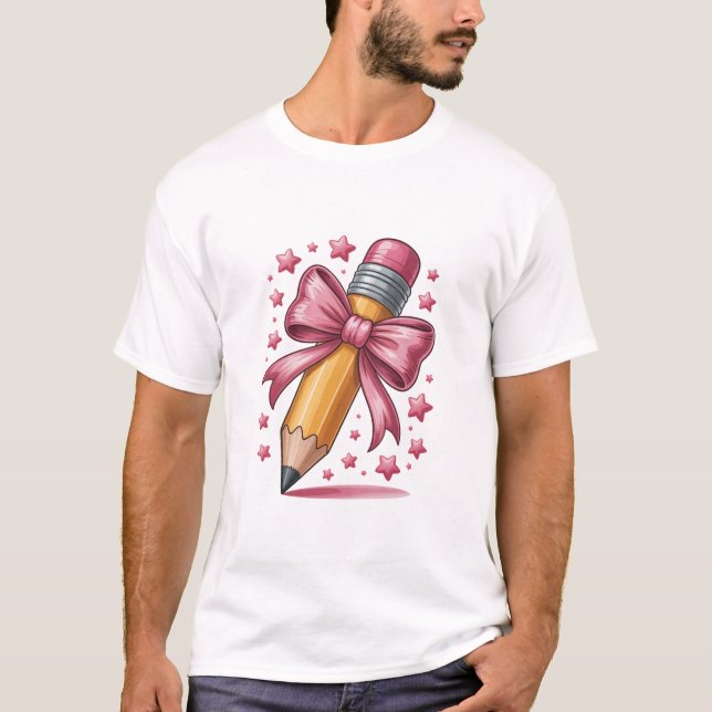 T-shirt Crayon Coquette Arc Prof Appreciation École (Devant)
