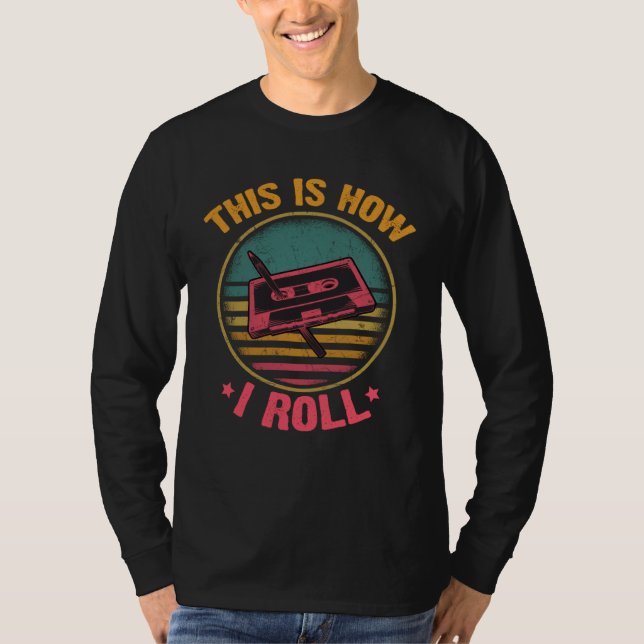 T-shirt Crayon de bande cassette Comment je roule 70s 80s  (Devant)