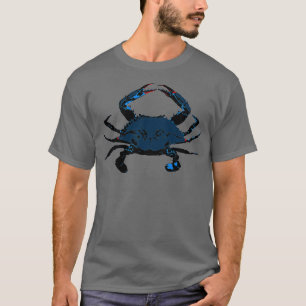 T-shirt Crayon de crabe bleu
