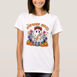 T-shirt Crayon de fantôme d'enseignant d'Halloween Espooky