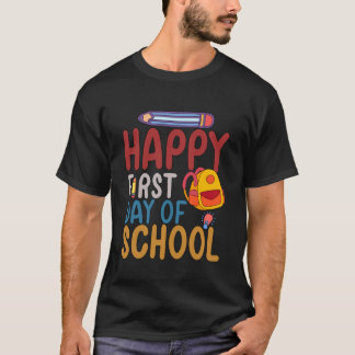 T-shirt Crayon de premier jour d'école Professeurs Enfants