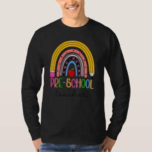 T-shirt Crayon De Vie De L'Enseignant Préscolaire Arc En A