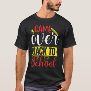 T-shirt Crayon Du Livre De Jeu Vers Le Retour À L'École Ta