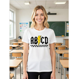 T-shirt Crayon éclair ABCD - Professeur de rentrée scolair