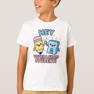 T-shirt Crayon « Élève Futé » et Taille-Crayon Kawaii
