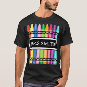 T-shirt Crayon Enseignant Retour À L'École Chemise