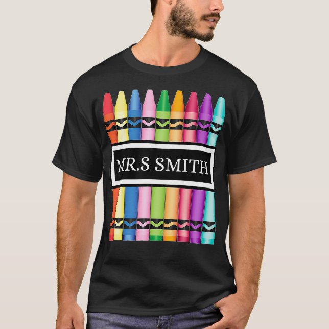 T-shirt Crayon Enseignant Retour À L'École Chemise (Devant)