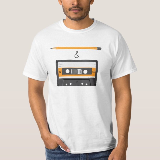 T-shirt Crayon et énigme compacte de cassette (Devant)