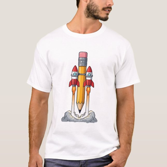 T-shirt Crayon Fusée (Devant)