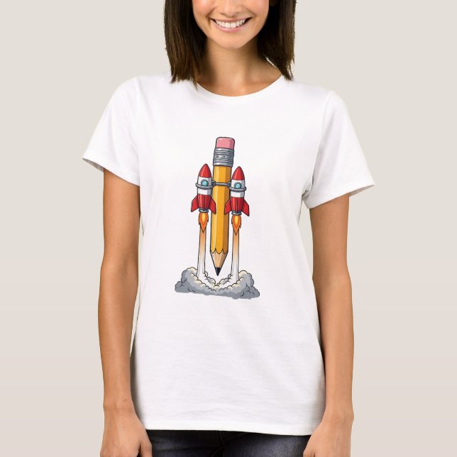 T-shirt Crayon Fusée (Devant)