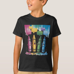 T-shirt Crayon Humeur Crayons de couleur Mignons Vendredi