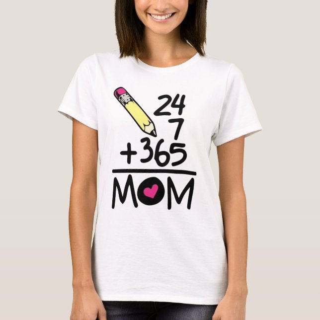 T-shirt Crayon Mignon Cadeau Prof de Maman de Maths Drôle (Devant)