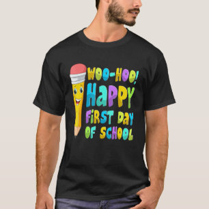 T-shirt Crayon Mignon Prof Heureux Premier Jour D'école