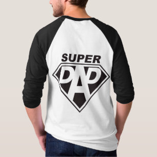 T-shirt Crayon Noir "Super Papa" Baseball