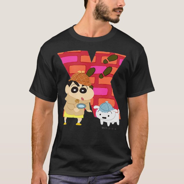 T-shirt Crayon Shin-chan FUN STUDY A to Z (Devant)