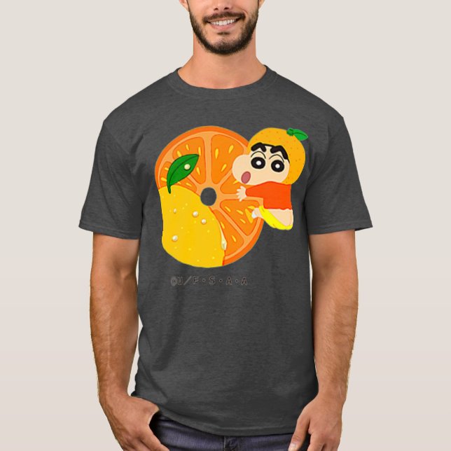 T-shirt Crayon Shin-chan FUN STUDY A to Z O one (Devant)