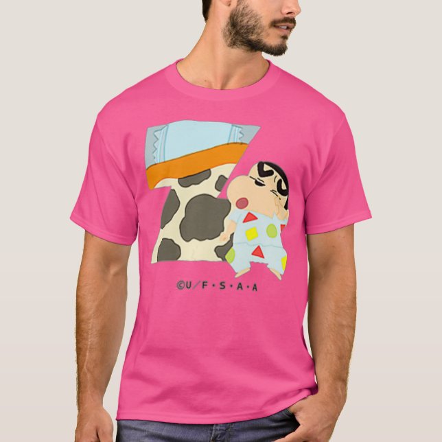T-shirt Crayon Shin-chan FUN STUDY A to Z one (Devant)