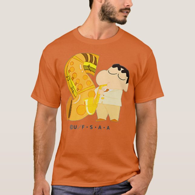 T-shirt Crayon Shin-chan FUN STUDY A to Z S one (Devant)