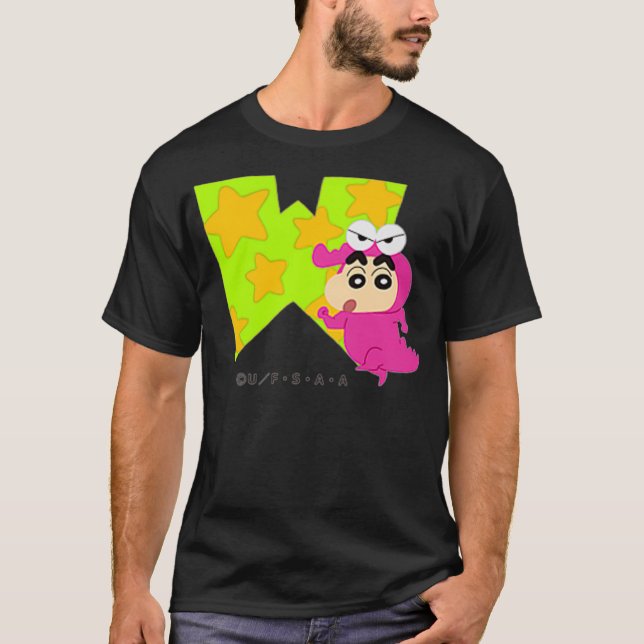 T-shirt Crayon Shin-chan FUN STUDY A to Z W one (Devant)