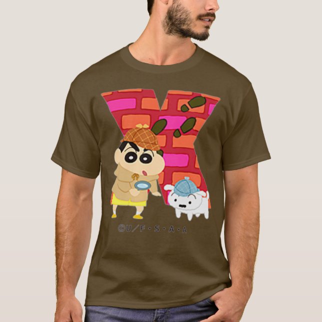 T-shirt Crayon Shin-chan FUN STUDY A to Z X one (Devant)