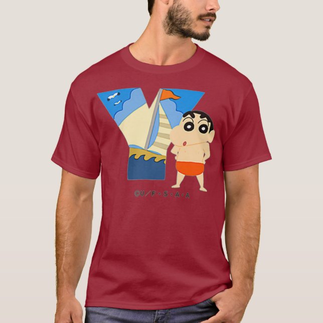 T-shirt Crayon Shin-chan FUN STUDY A to Z Y one (Devant)