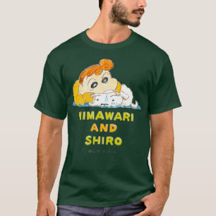 T-shirt Crayon Shin-chan Himawari Shiro Un point