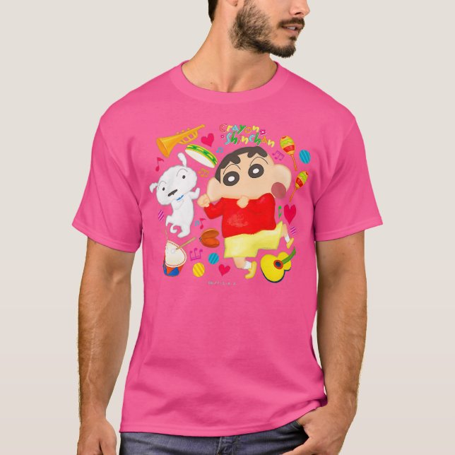 T-shirt Crayon Shin-chan Paint Touch excitant (Devant)