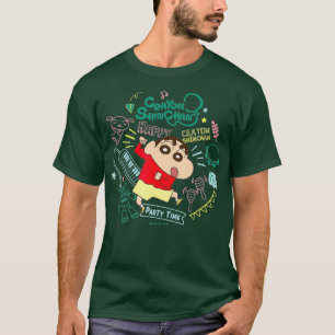 T-shirt Crayon Shin-chan Shinchan et instrument de musique