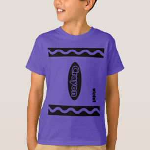 T-shirt Crayon violet boîte Halloween groupe de fête cos