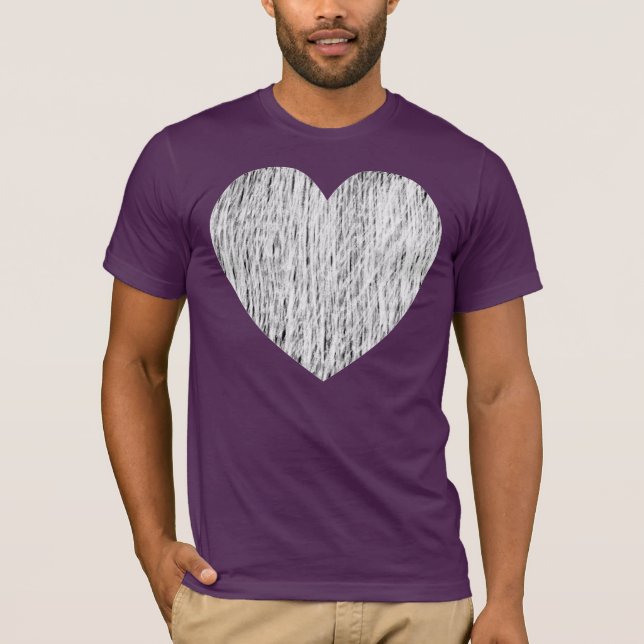 T-shirt Crayonné - Blanc sur noir (Devant)