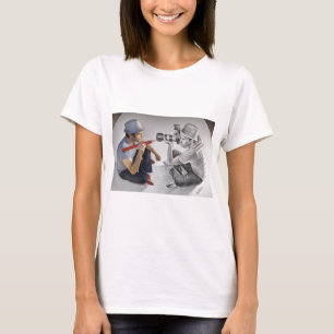 T-shirt Crayonnez contre l'appareil-photo - l'art 3D -