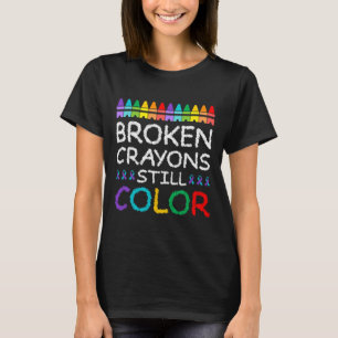T-shirt Crayons brisés Prévention du suicide par couleur