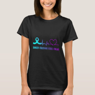 T-shirt Crayons brisés Toujours Couleur Suicide Prévention