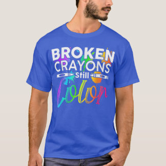 T-shirt Crayons cassés couleur encore Chemise santé mental