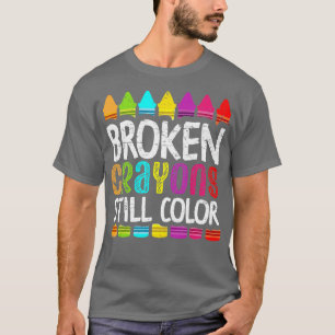 T-shirt Crayons cassés couleur encore Chemise santé mental