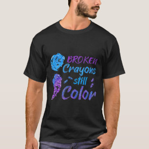 T-shirt Crayons cassés Couleur encore Mois de sensibilisat