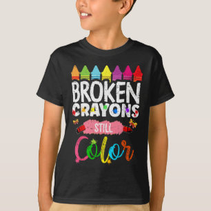 T-shirt Crayons cassés Couleur encore Santé mentale S Sens