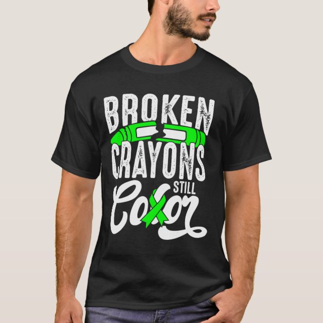 T-shirt Crayons cassés Couleur encore Sensibilisation à la (Devant)